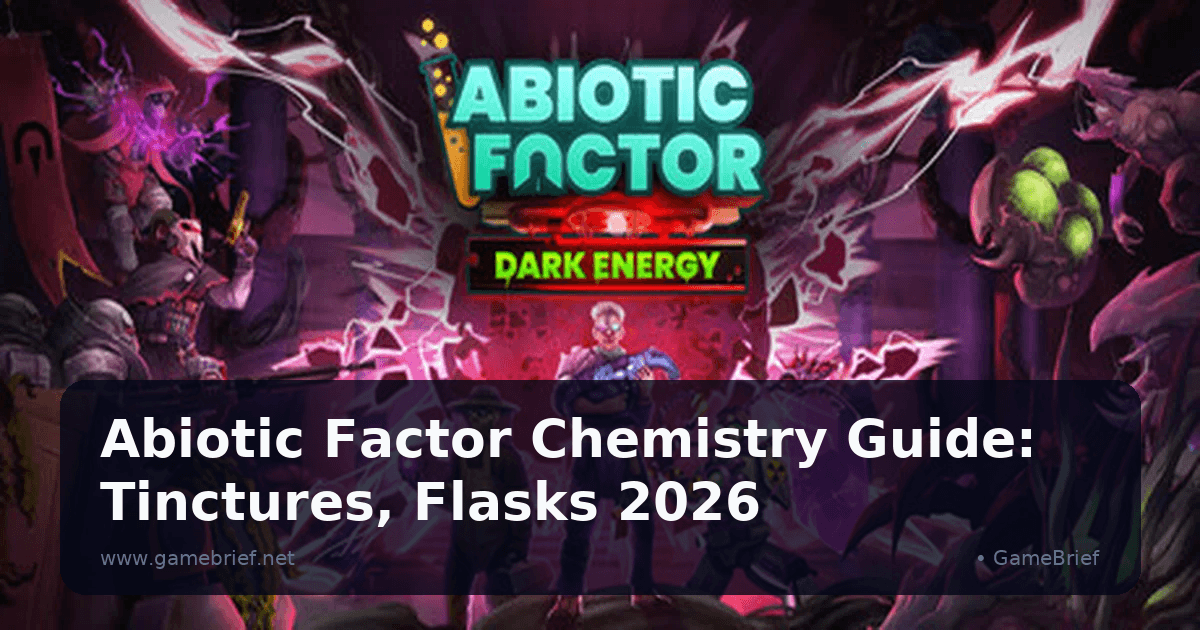 Abiotic Factor Chemistry Guide: Tinctures, Flasks 2026