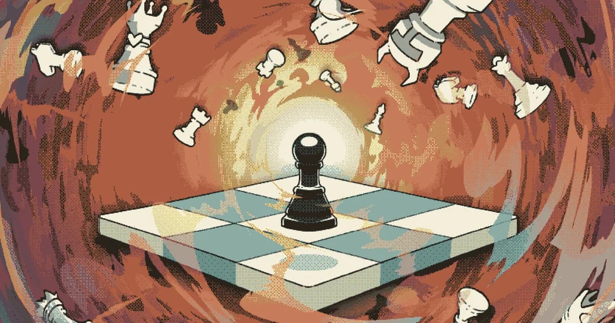Gambonanza gambit selection screen showing four gambit cards with chess piece icons on dark background