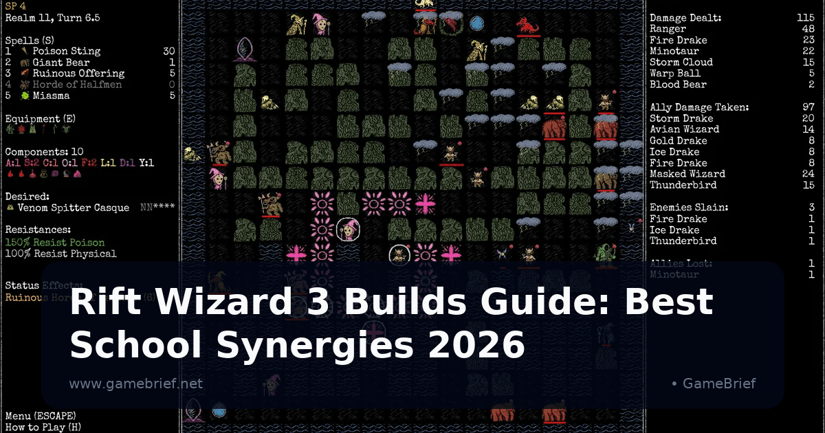 Rift Wizard 3 Builds Guide: Best School Synergies 2026