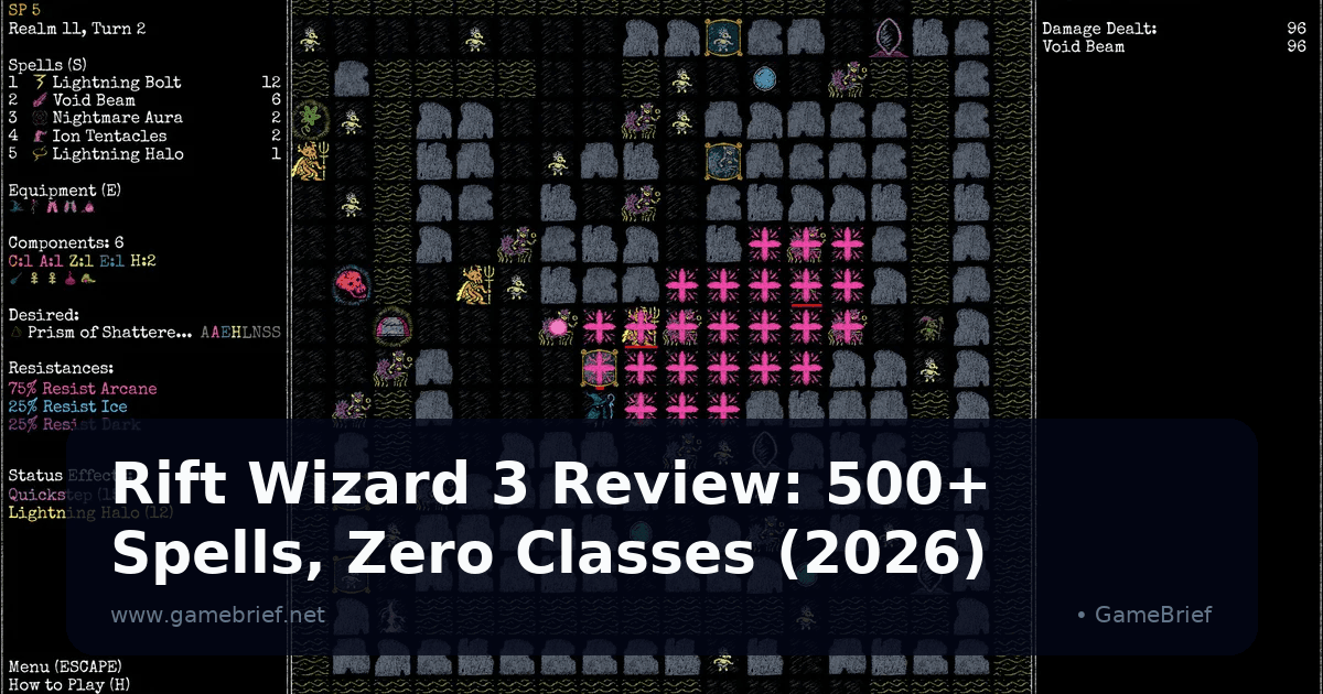 Rift Wizard 3 Review: 500+ Spells, Zero Classes (2026)