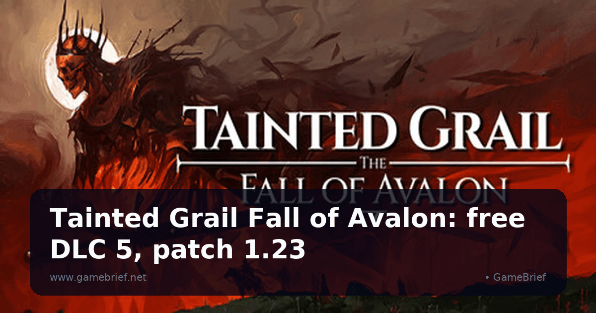 Tainted Grail: The Fall of Avalon: player character on horseback crossing a misty moorland with stone ruins ahead