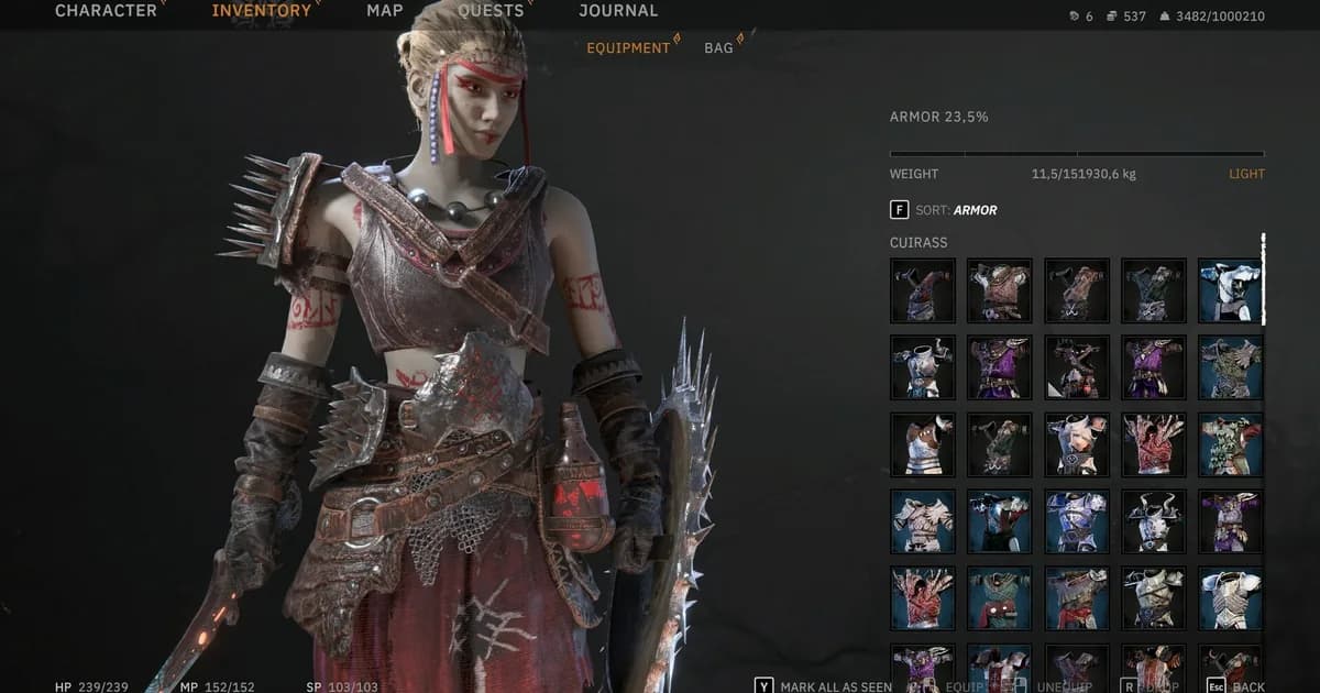 Tainted Grail Best Gear: Patch 1.25 Weapons and Armor