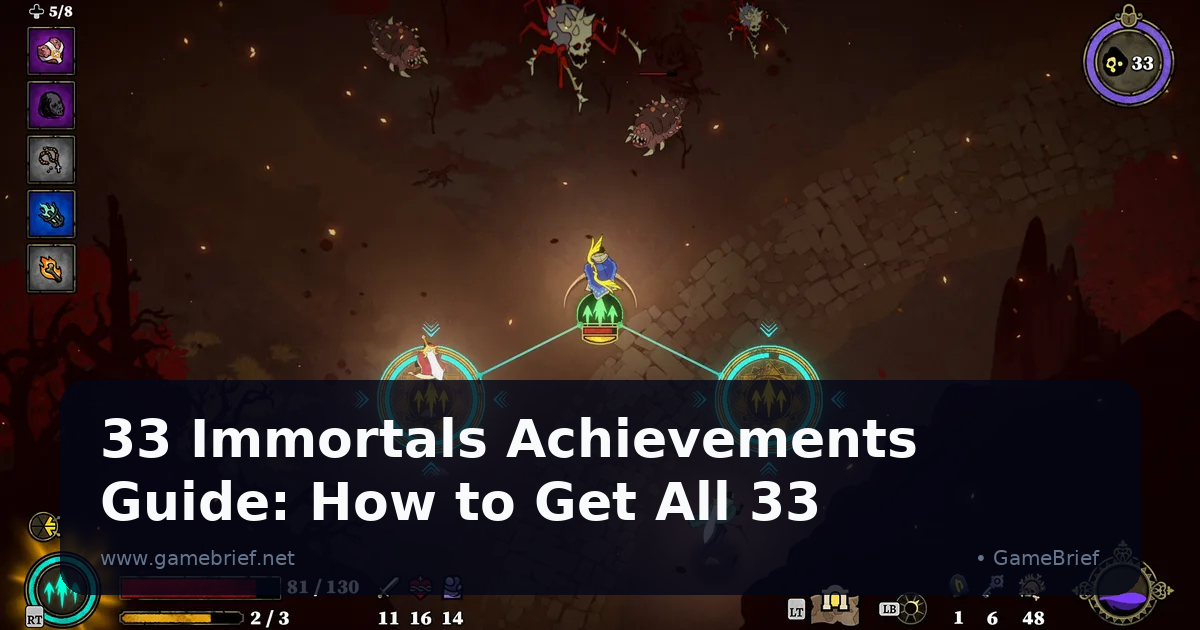 33 Immortals Achievements Guide: How to Get All 33