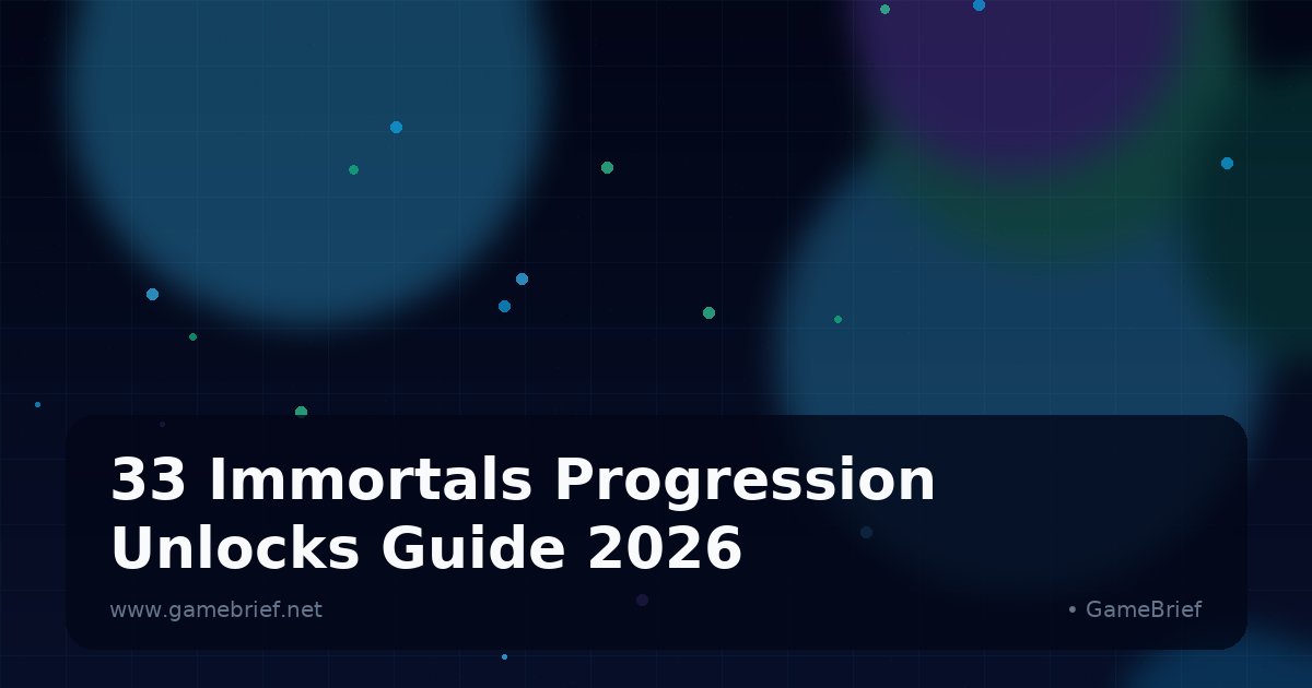 Preview: 33 Immortals Progression Guide: Best Unlock Order 2026 (General)
