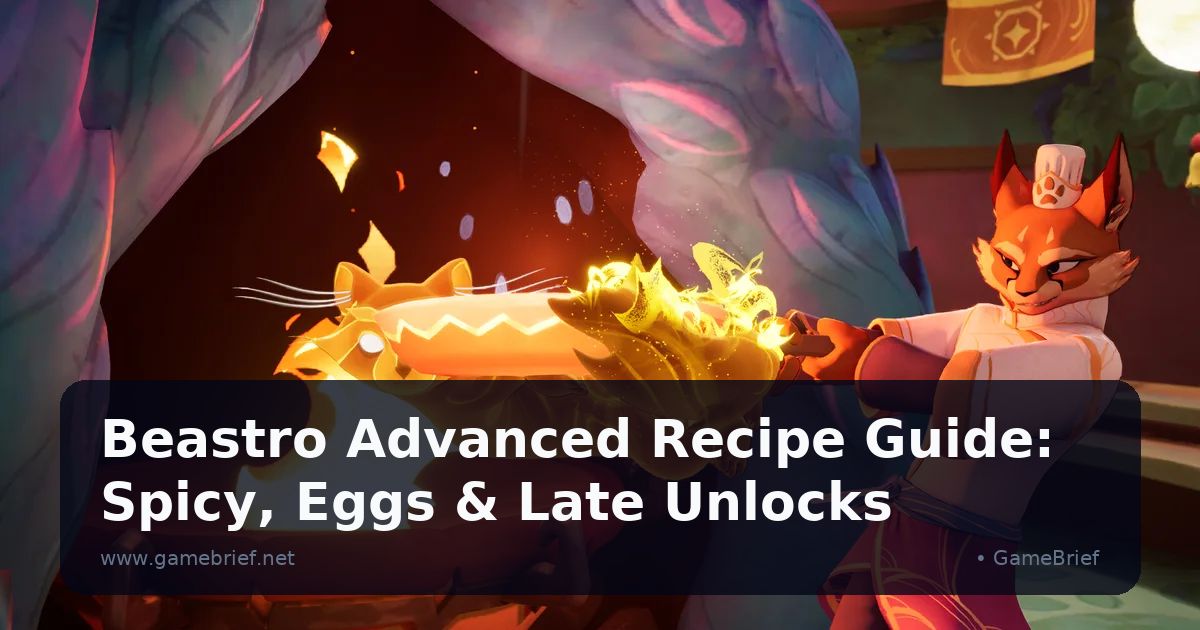 Beastro Advanced Recipe Guide: Spicy, Eggs & Late Unlocks