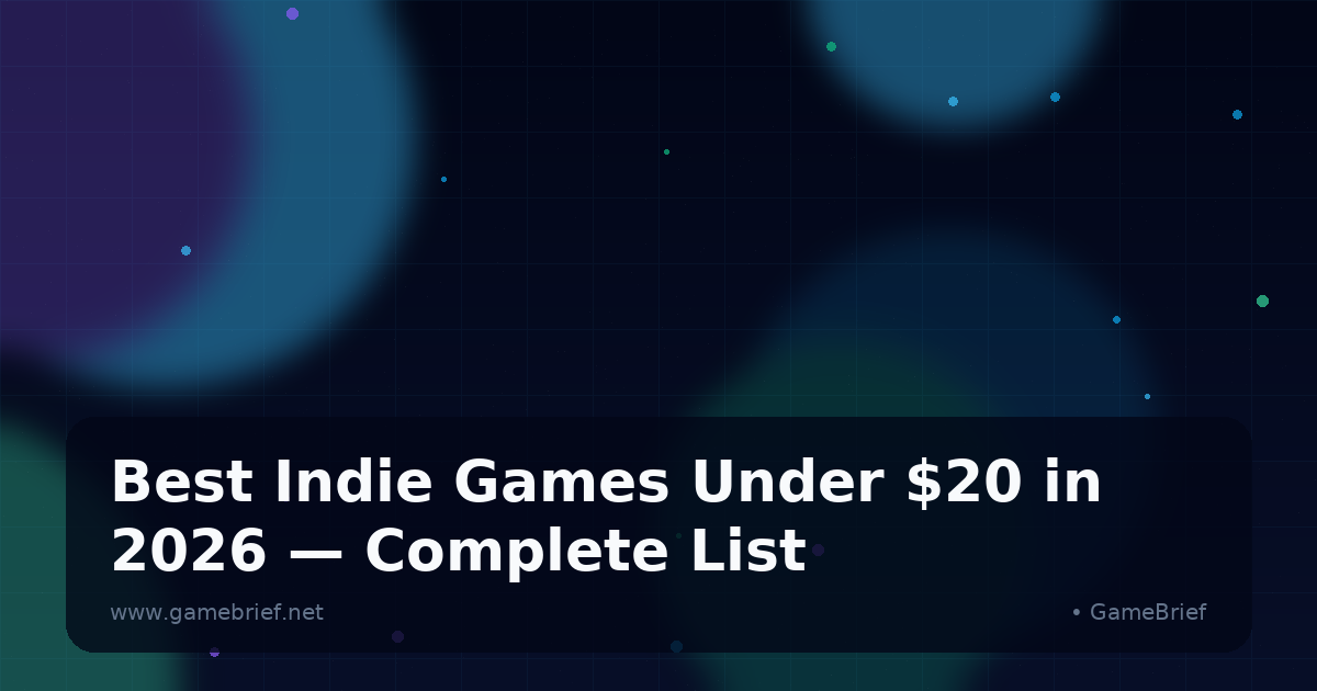 Preview: Best Indie Games Under $20 in 2026 — Complete List (Guides)