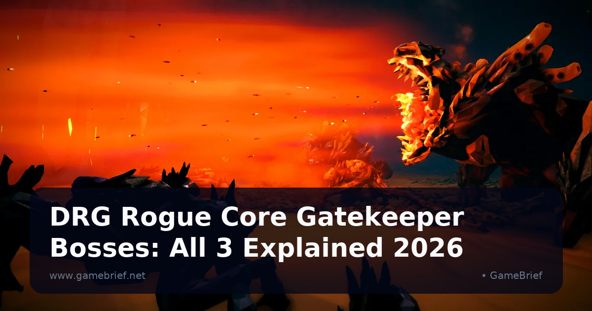 DRG Rogue Core Gatekeeper Bosses: All 3 Explained 2026