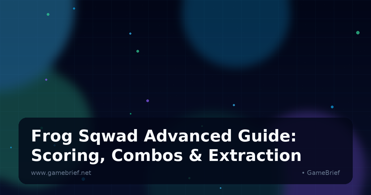 Frog Sqwad Advanced Guide: Scoring, Combos & Extraction
