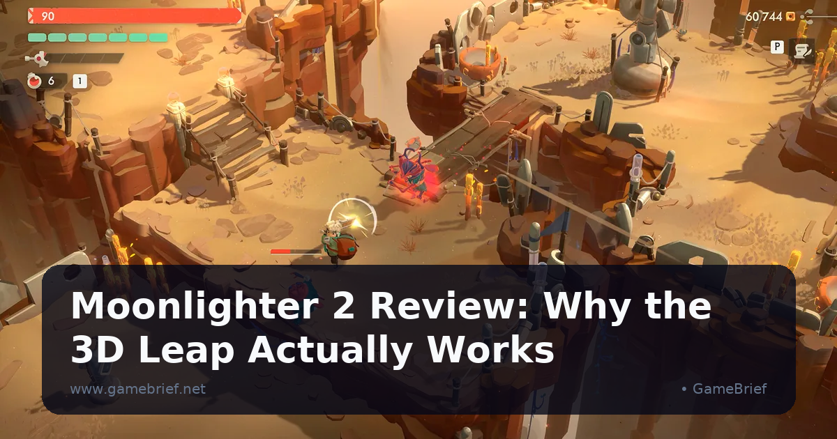 Will fighting a red crab-like enemy on a wooden bridge in a desert dimension, health bar and backpack visible in the HUD