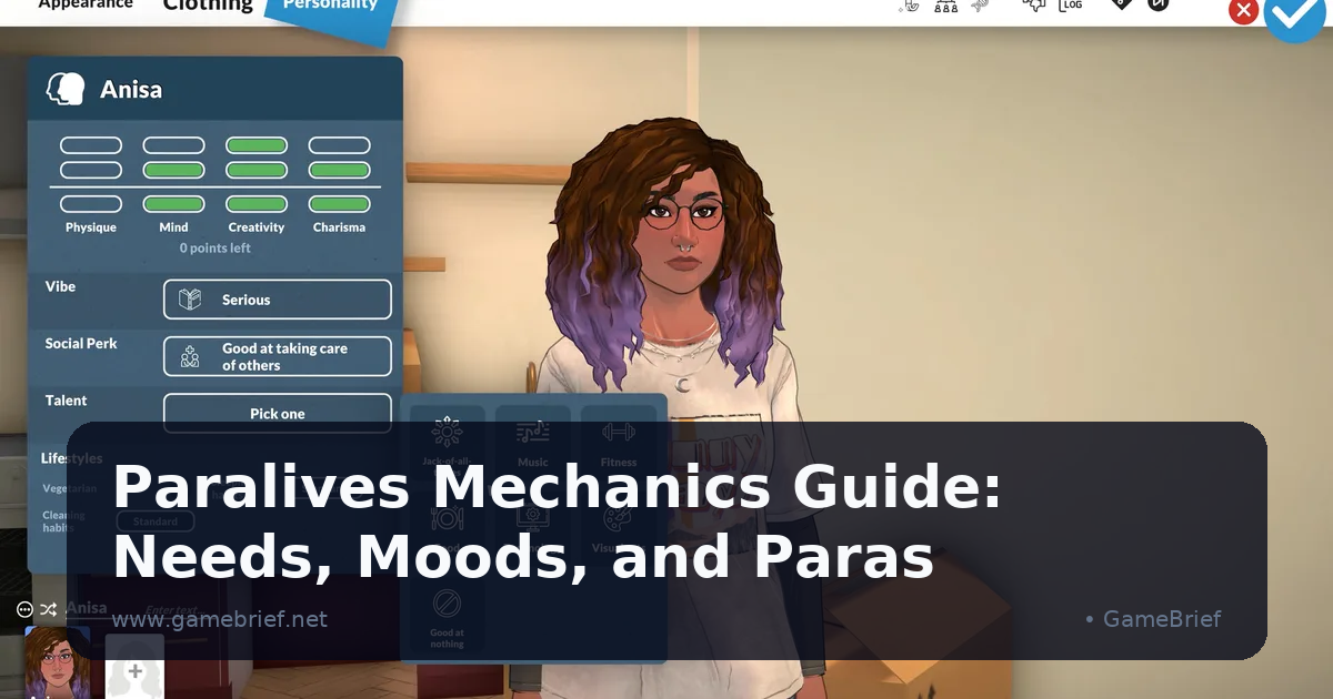 Paralives Mechanics Guide: Needs, Moods, and Paras
