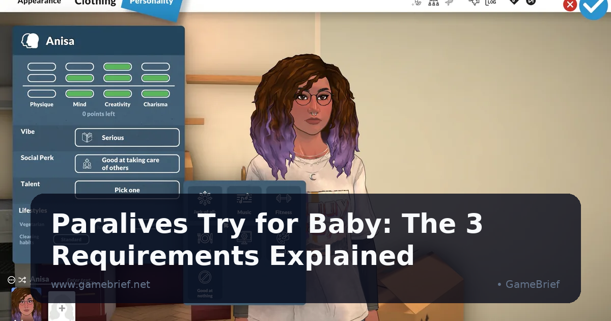 Paralives Try for Baby: The 3 Requirements Explained