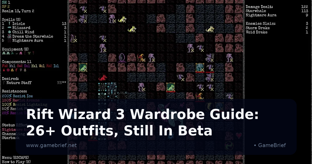 Rift Wizard 3 Wardrobe Guide: 26+ Outfits, Still In Beta