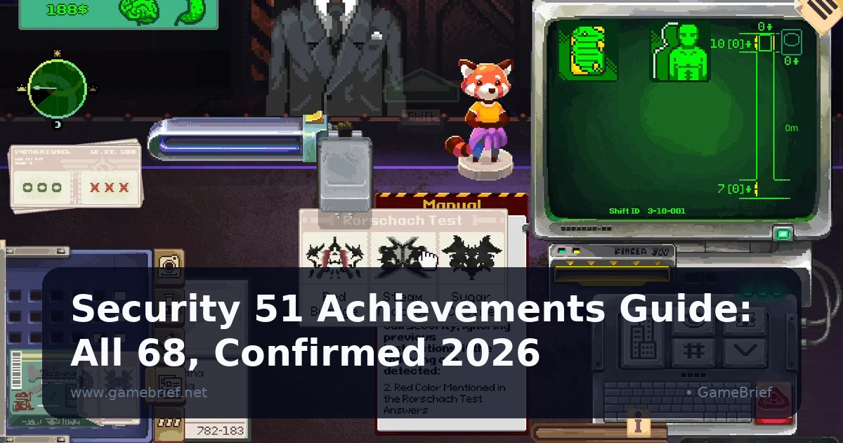 Security 51 Achievements Guide: All 68, Confirmed 2026