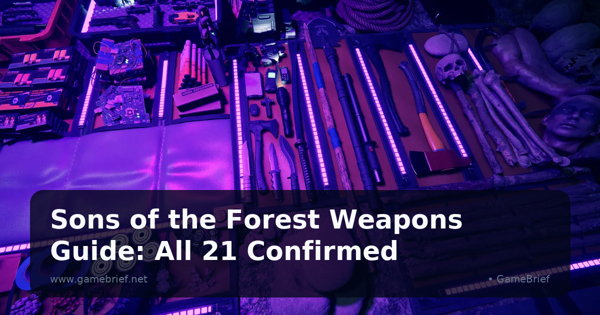 Sons of the Forest Weapons Guide: All 21 Confirmed