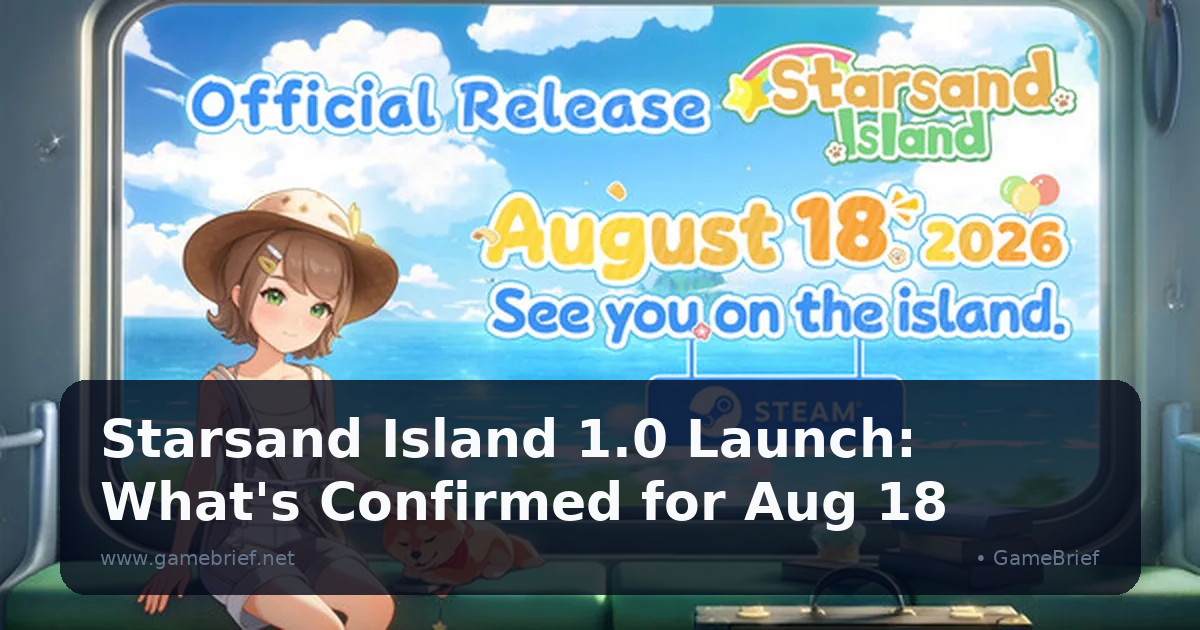 Starsand Island 1.0 Launch: What's Confirmed for Aug 18
