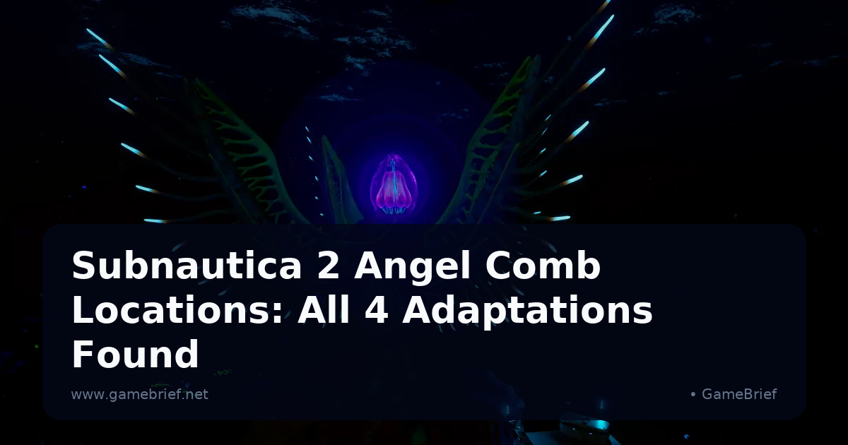 Subnautica 2 Angel Comb Locations: All 4 Adaptations Found