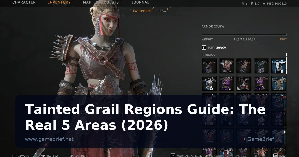 Tainted Grail Regions Guide: The Real 5 Areas (2026)