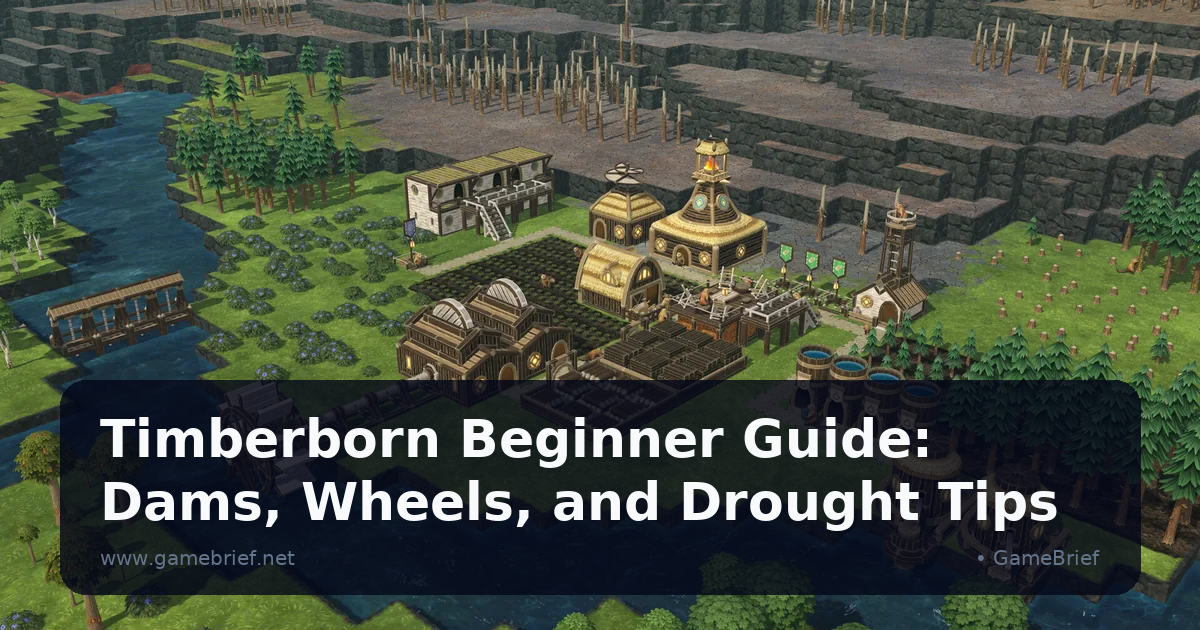 Timberborn Beginner Guide: Dams, Wheels, and Drought Tips