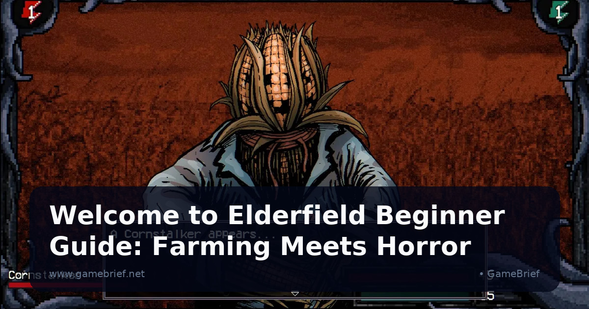 A corn-headed humanoid creature labeled Cornstalker looms in a hand-drawn horror-manga style combat encounter with a health bar reading 45