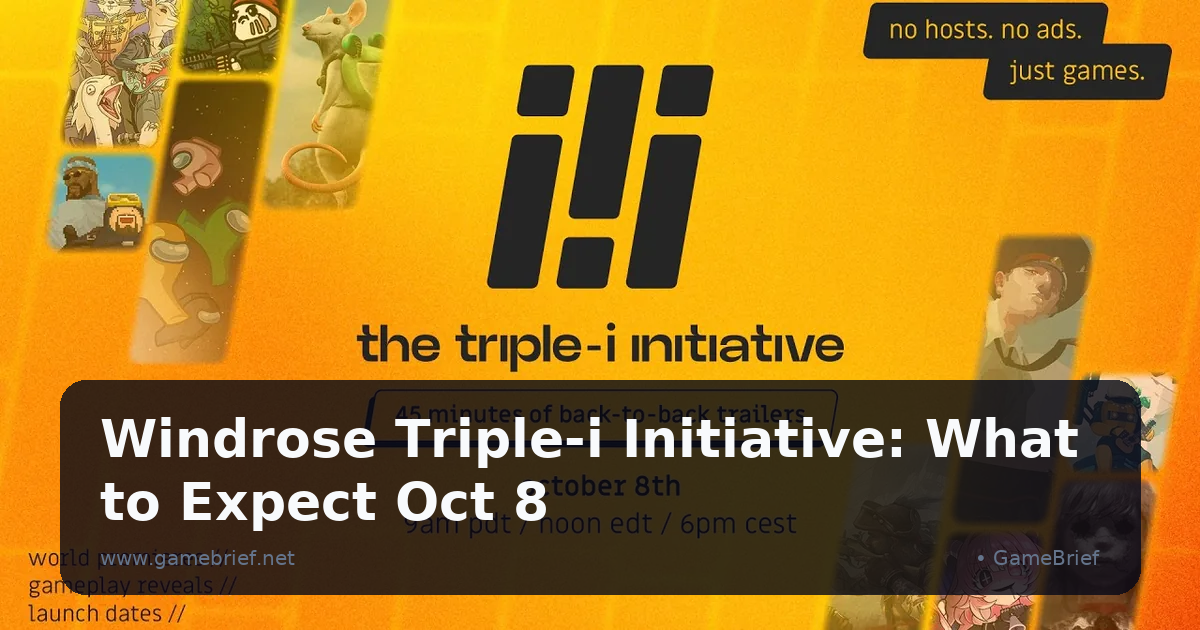 Windrose Triple-i Initiative: What to Expect Oct 8