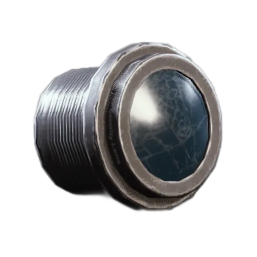 Camera Lens item icon from ARC Raiders, a round dark lens with cracked glass in a worn metal housing