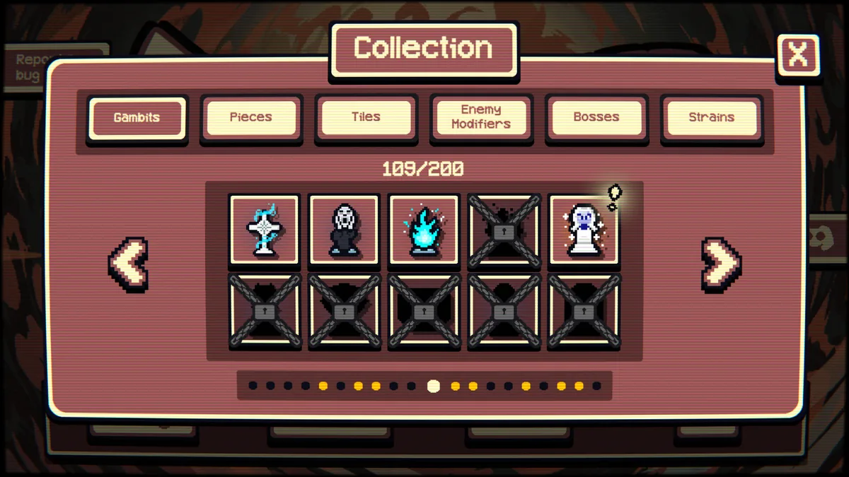Gambonanza shop screen between stages showing Max Piece expansion option at $25 with current coin count and available piece upgrades