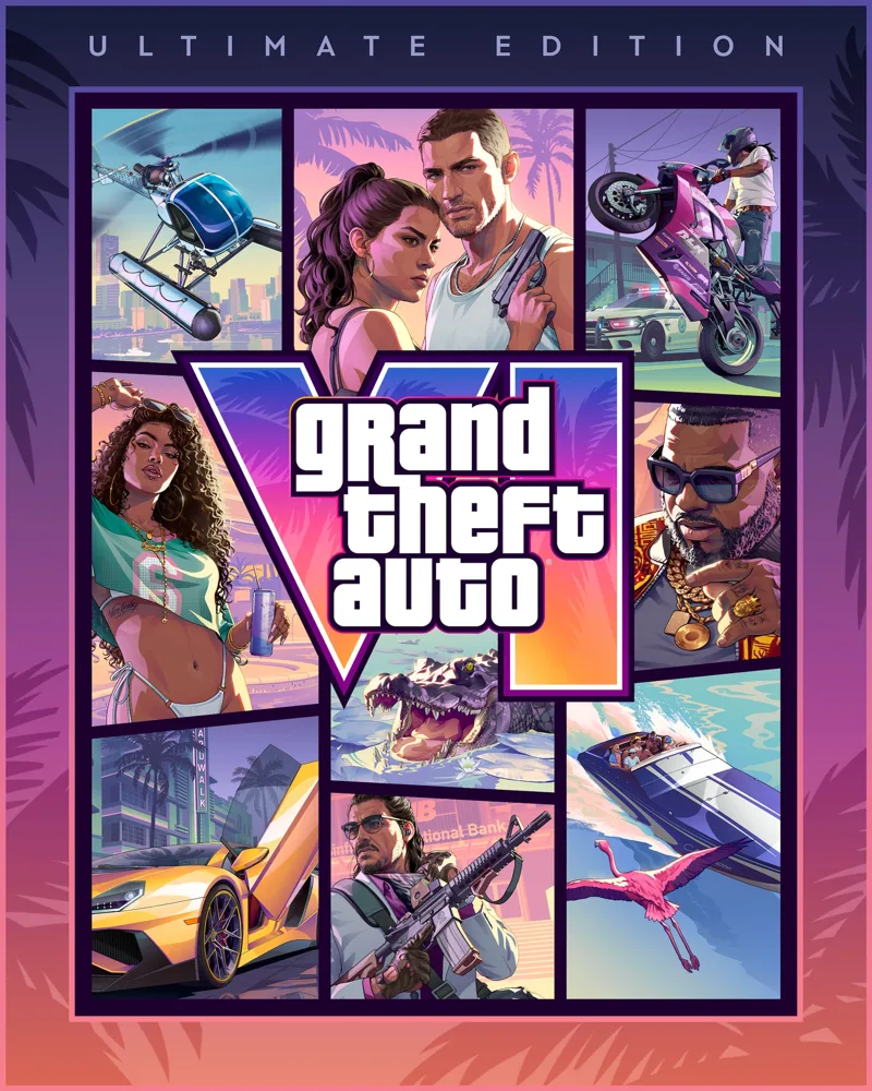 Ultimate Edition cover art: a comic-panel collage of Jason and Lucia, a float helicopter, an alligator and a speedboat