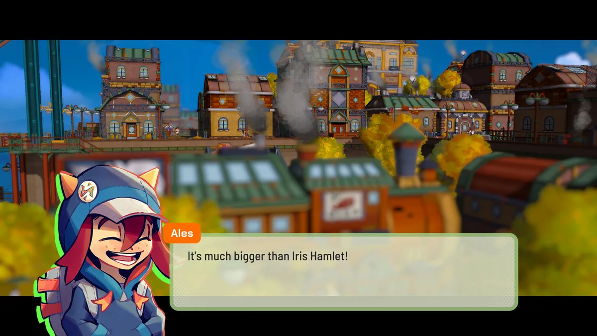 LumenTale Memories of Trey turn-based battle screen with two opposing Animon on a bright arena stage, health bars and move list visible on sides