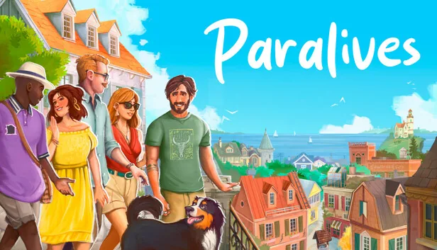 Paralives character creator and open-world town showing colorful environments and Parafolk customization options