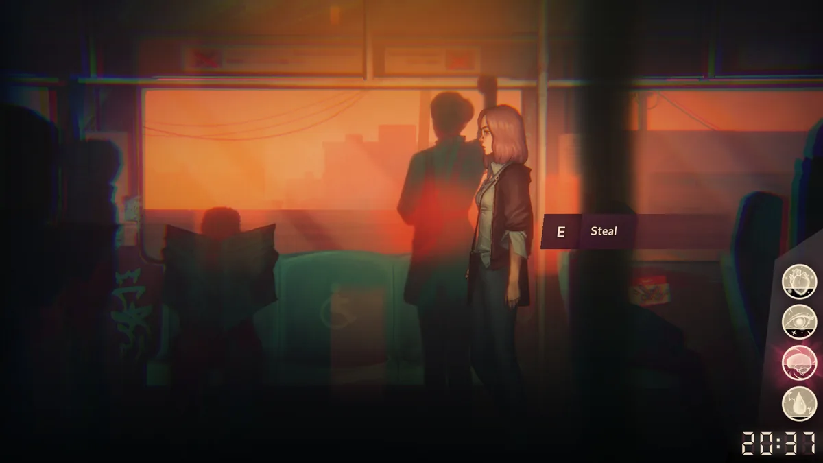 Sister Ray character interaction scene showing dialogue between Ray and NPC in bar setting