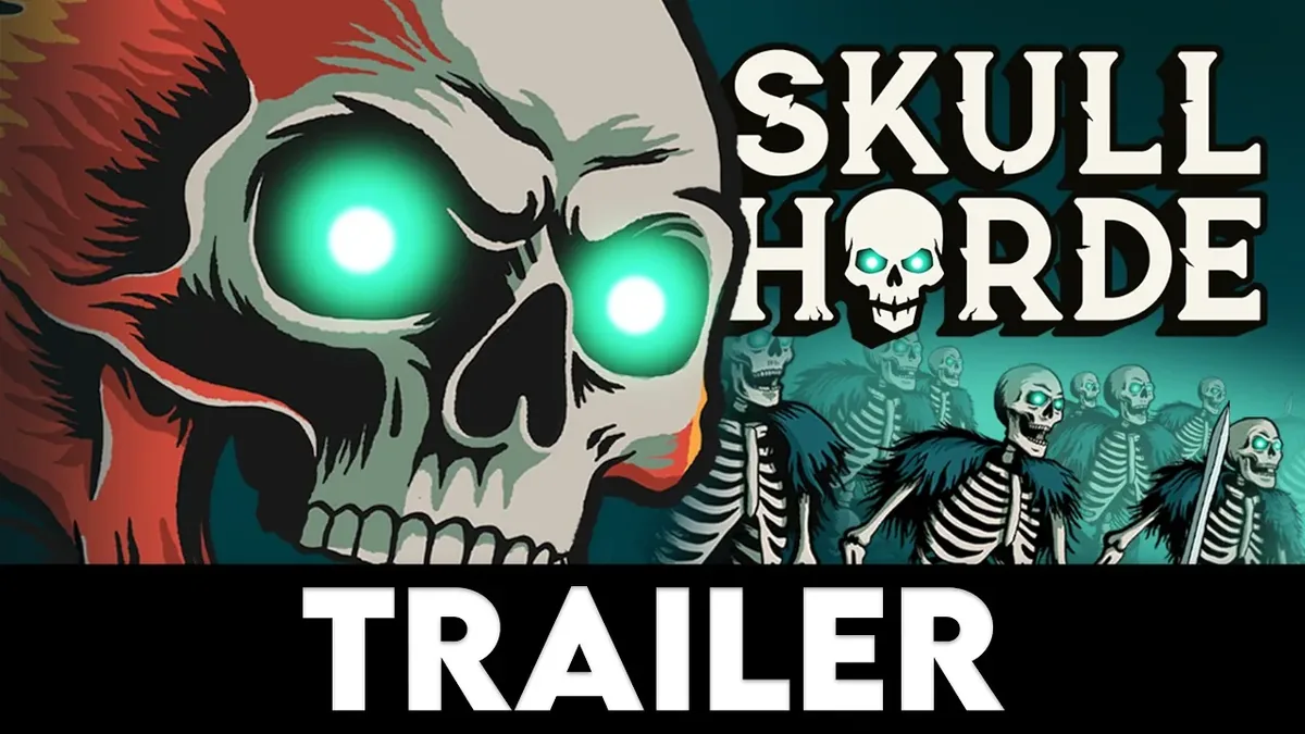 Skull Horde unit merge sequence showing two identical skeleton archers combining into a higher-tier unit with special ability indicator
