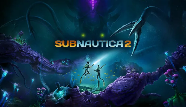 Subnautica 2 large Leviathan creature seen at safe scanning distance near Sparse Plains biome boundary