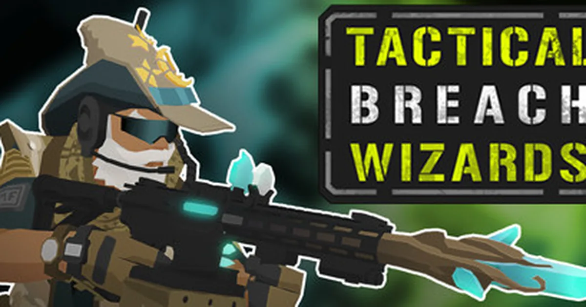Tactical Breach Wizards — a wizard in tactical gear prepares to breach a door, spell symbols visible in the environment