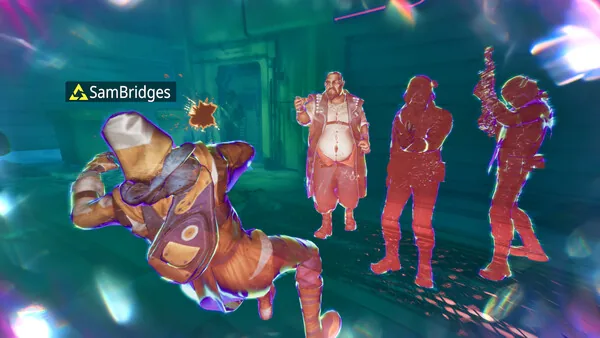 Tides of Tomorrow narrative moment showing character dialogue against flooded cityscape backdrop