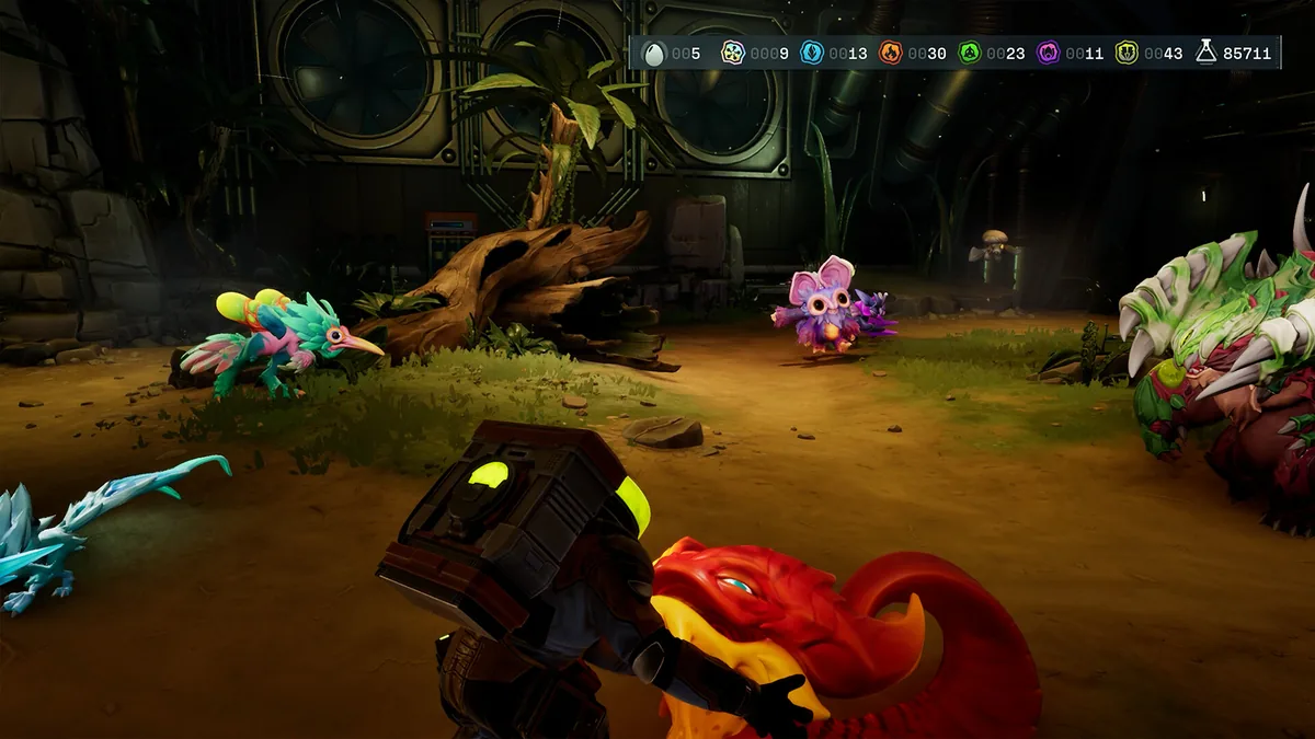 Voidling Bound egg hatching screen showing a glowing Kwipeck egg with wild-type gene indicators and ability slot previews in the background