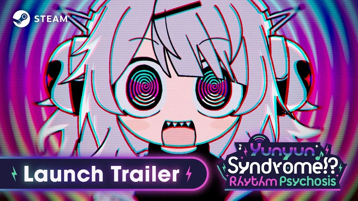 Yunyun Syndrome visual novel screen showing Qtie in an online chat interface with Yunyun fan art visible on the computer background
